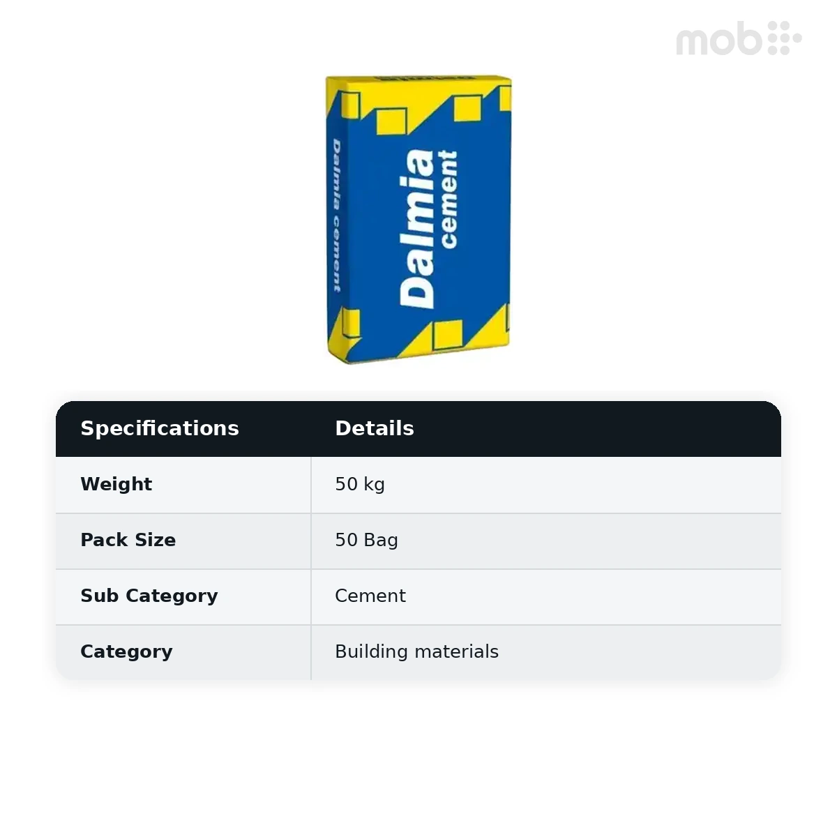 (50 Bags MOQ) Dalmia Portland Pozzolana (PPC) Cement 50Kg Bag (50 Bags Multiple)  - image 2