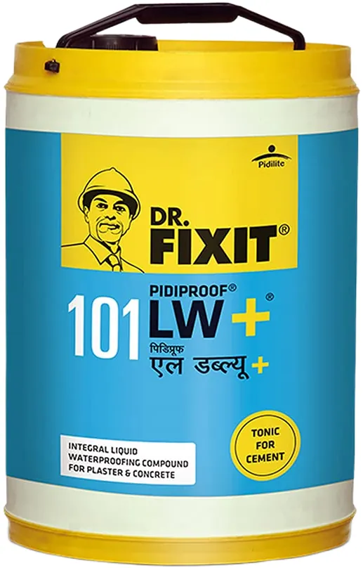 Dr. Fixit 101 Pidiproof LW+ Integral Liquid Waterproofing Compound for Concrete & Plaster, 1 L