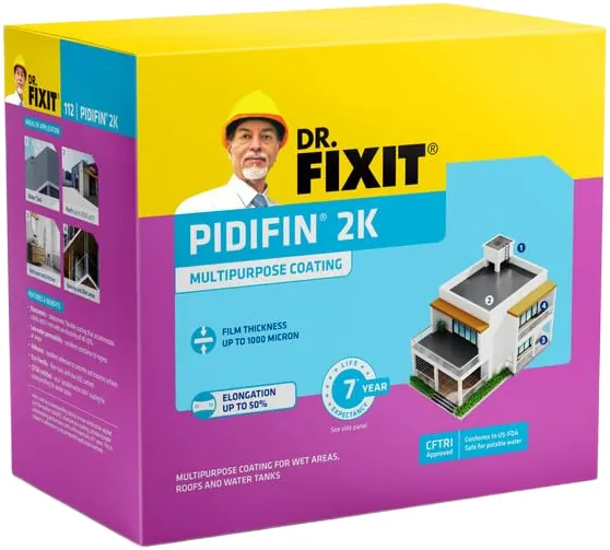 Dr. Fixit 112 Pidifin 2K Two-Component Flexible Cementitious Waterproof Coating, 3 kg