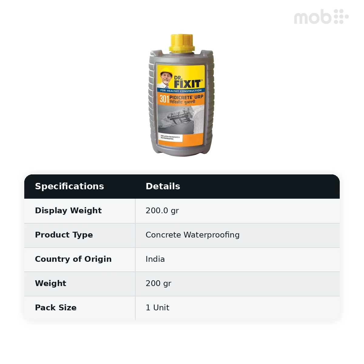 Dr. Fixit (301) Pidicrete URP, 200g - image 2