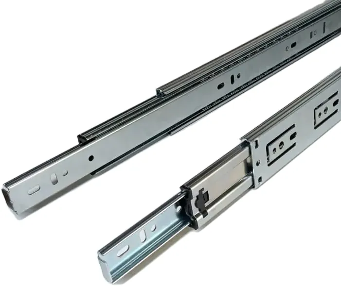 Ebco Hardware Sleek Telescopic Drawer Slide, 300 mm length, 35 kg load, soft close, zinc-plated white finish, Code: STDS30-35-SC