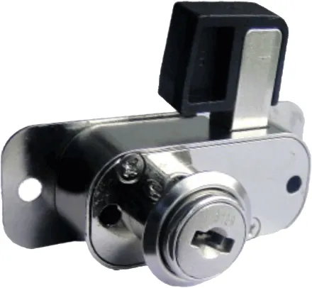 Ebco Hardware Sliding Wardrobe Lock, for 19 mm shutter thickness, nickel-plated finish, Code: P-WLS1-19