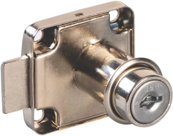Ebco Hardware Square lock 22mm with metal keys Nickel Plated Finish code: E-SQL1-22-M - image 2