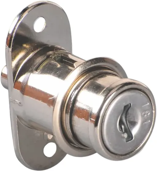 Ebco Hardware Target Push Lock, nickel-plated finish, Code: E-MPT1-22