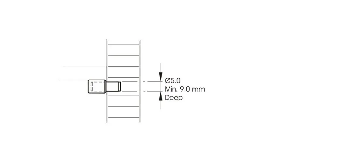 Ebco Hardware Cabinet Shelf Support Pin for Glass Shelves Load Capacity 10Kg(Pack of 2500 Pcs) White Color code: PSS1-2 - image 3