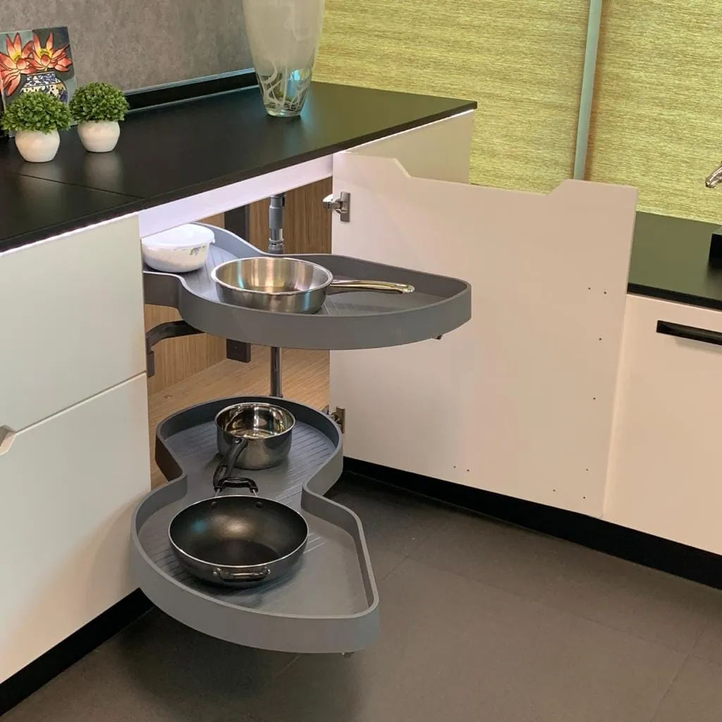 Ebco Livsmart Double Corner Pullout Eco 450 R Length 450mm Anthracite Color code: E-DCPO2-450R
