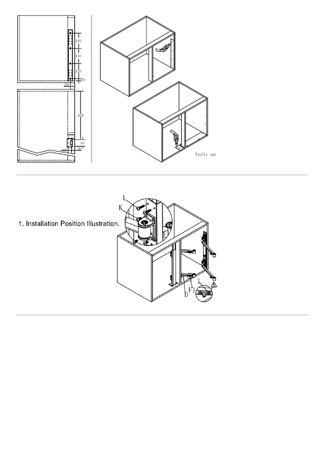 Ebco Livsmart Double Corner Pullout Eco 450, 450 mm clear opening, left-hand, anthracite finish, Code: E-DCPO2-450L - image 3