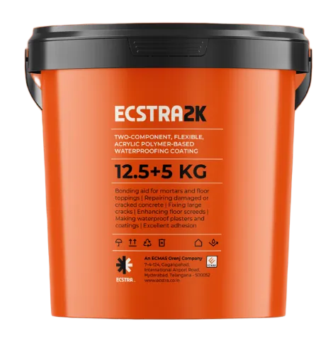 Ecstra 2K Two-Component Flexible Acrylic Polymer-Based Waterproofing Coating 17.5 kg