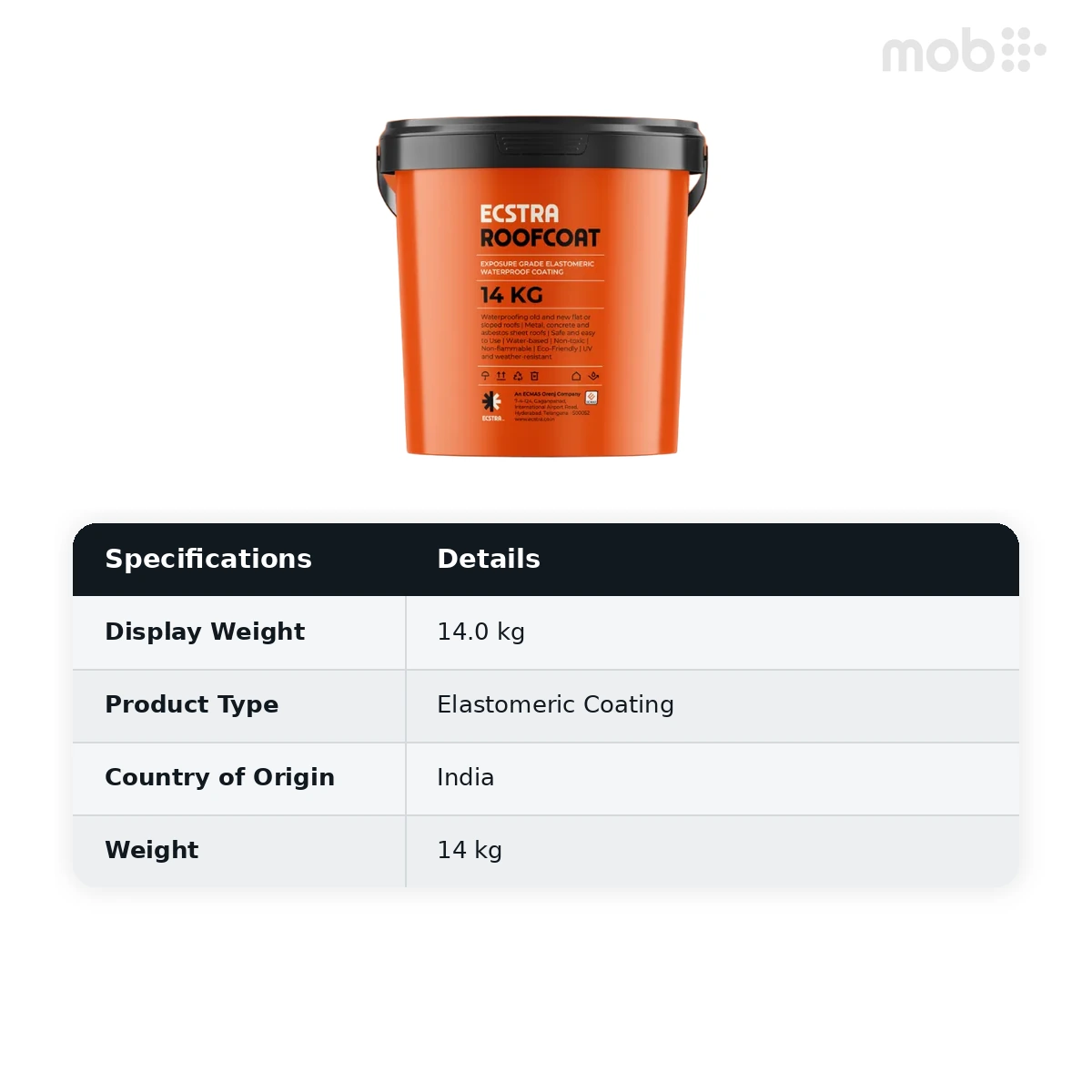 Ecstra ROOFCOAT Exposure Grade Elastomeric Waterproof Coating 14 kg - image 3