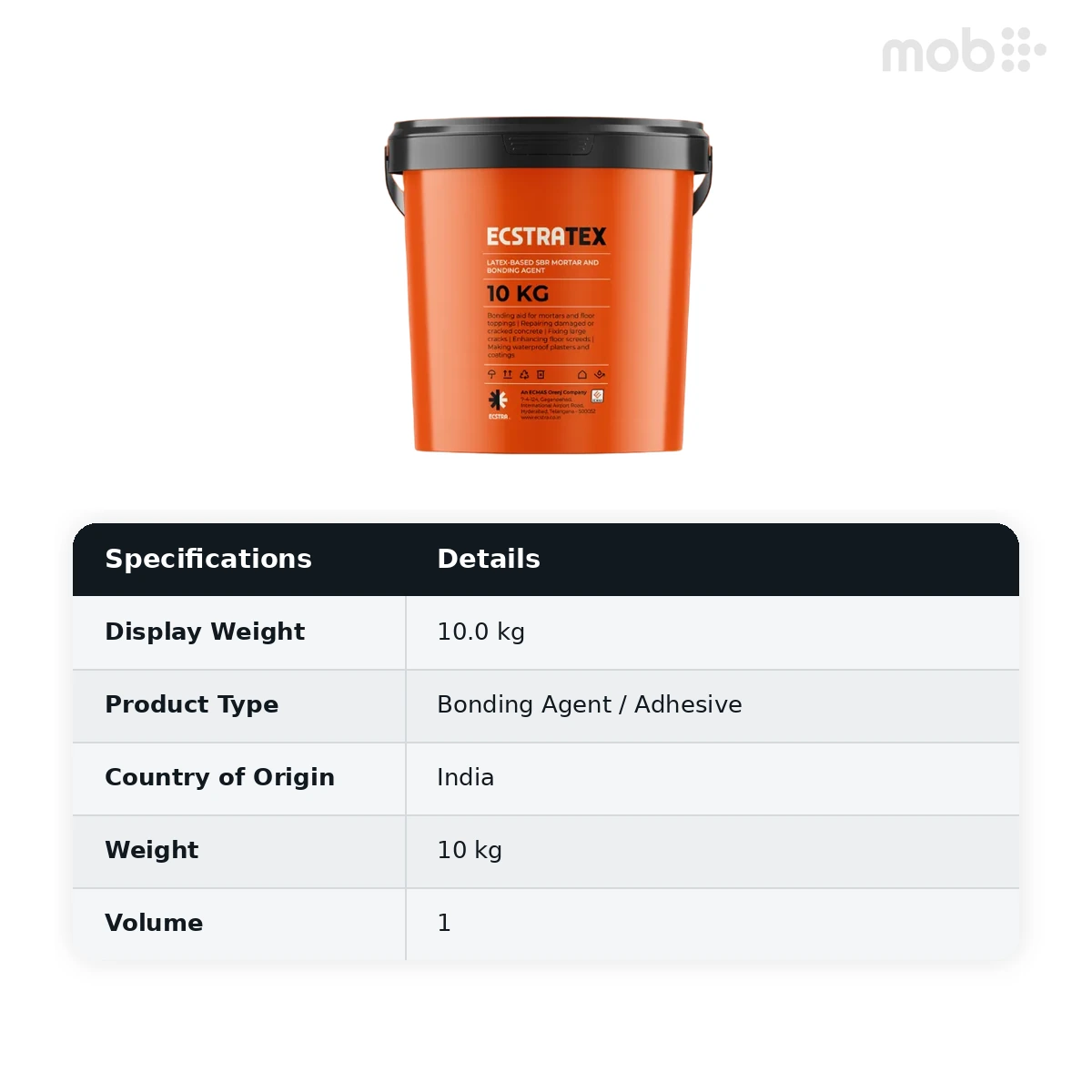 Ecstra TEX Latex-Based SBR Mortar and Bonding Agent 10 kg - image 3