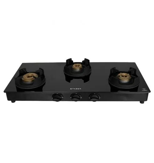 Faber Onyx 3-Burner Manual Gas Cooktop Black