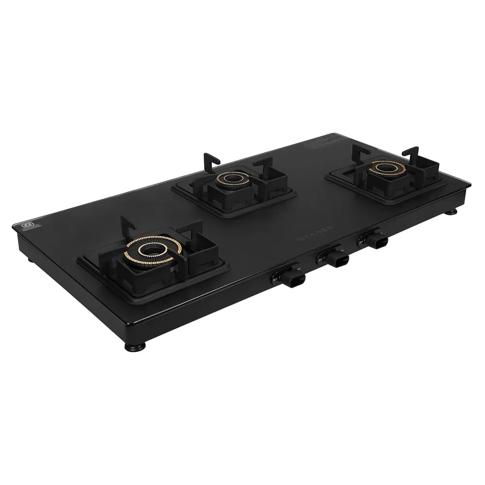 Faber Blossom 3-Burner Manual Gas Cooktop Black