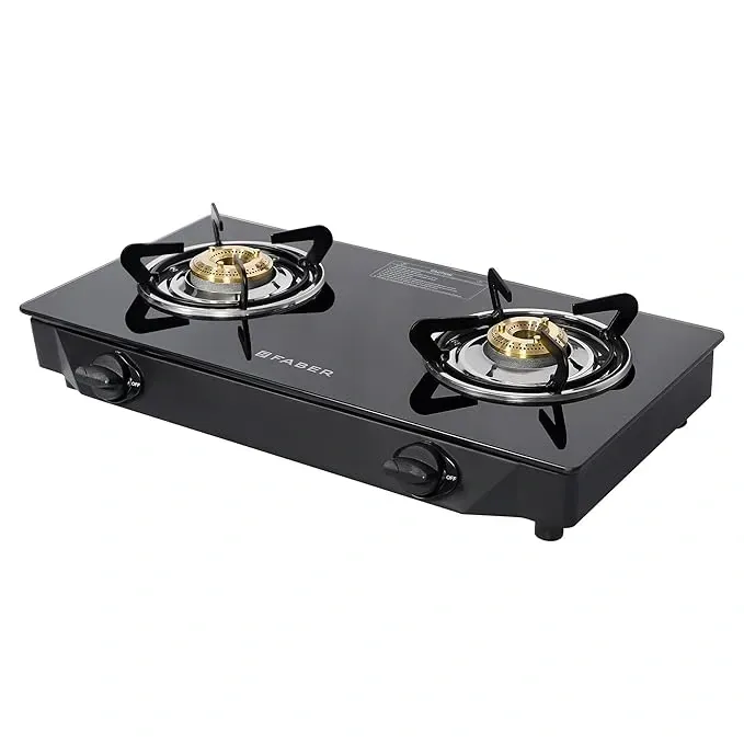 Faber Arrow 2-Burner Manual Gas Cooktop Black