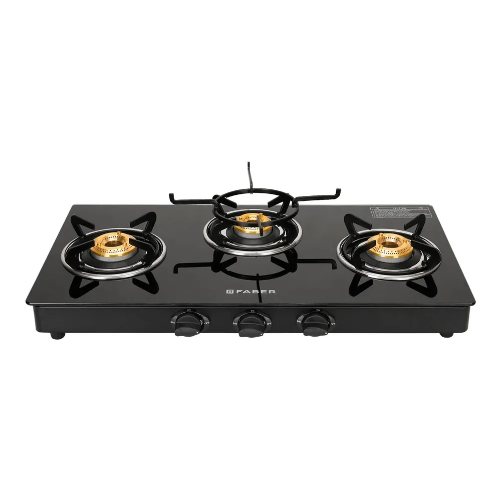 Faber Power 3-Burner Manual Gas Cooktop Black