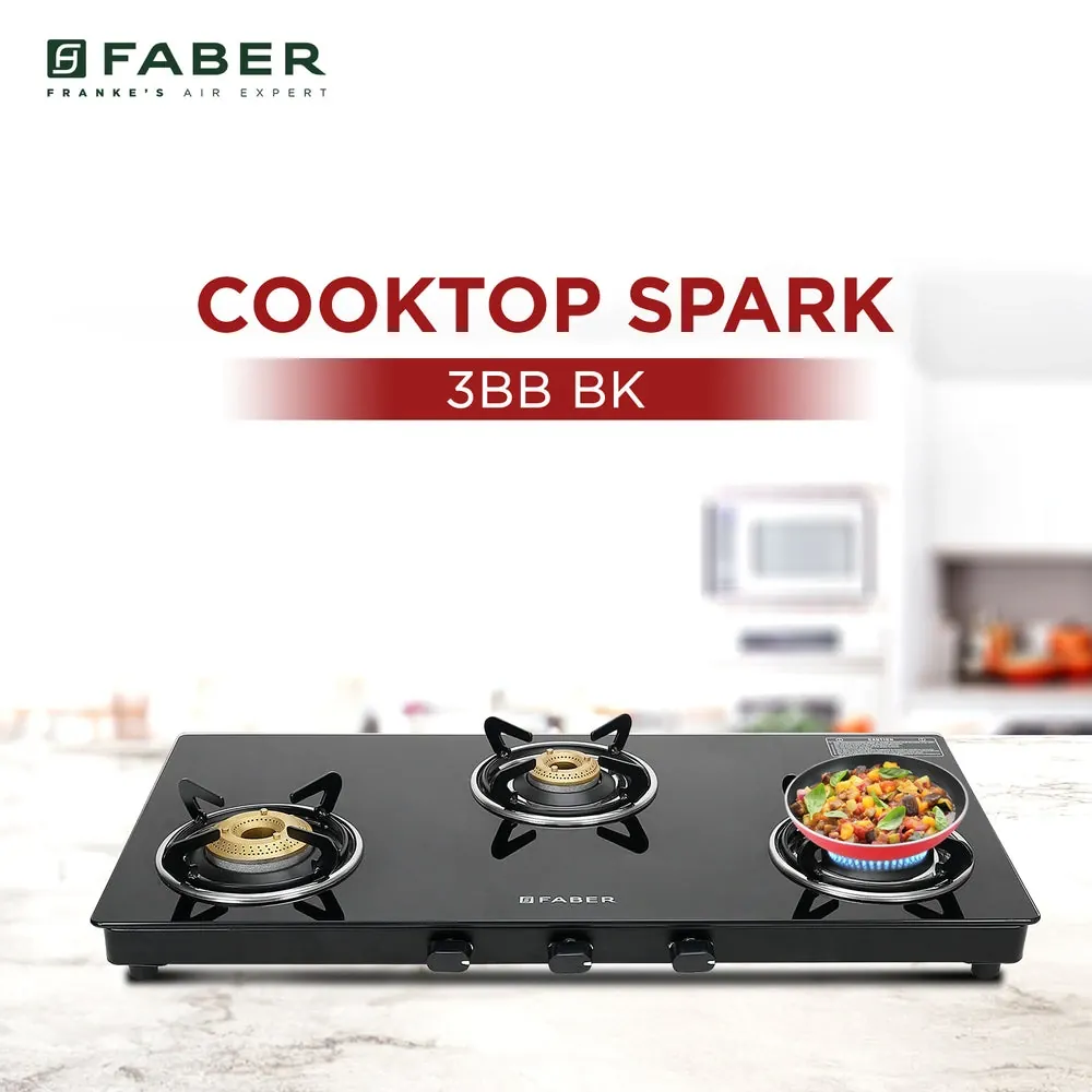 Faber Spark 3-Burner Manual Gas Cooktop Black - image 2