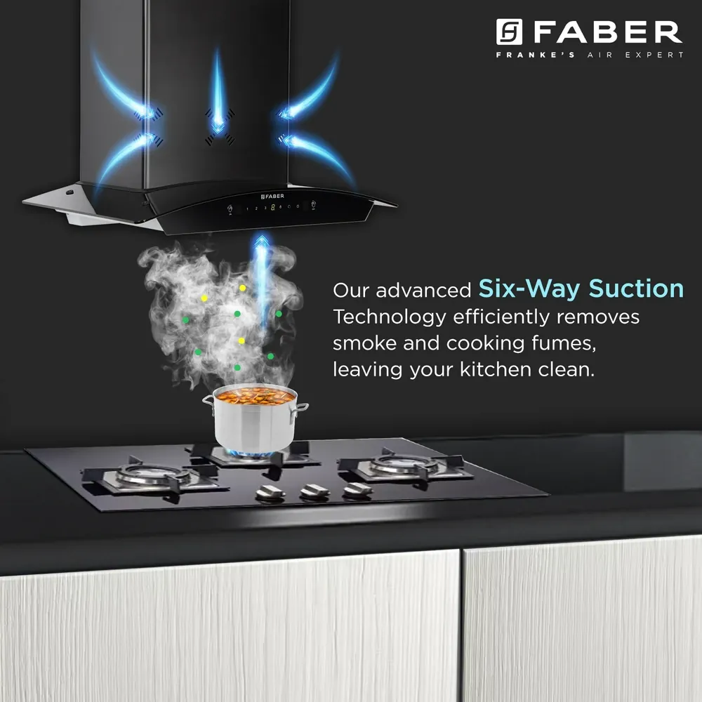 Faber Stella 3D 60 cm Kitchen Chimney Black - image 2