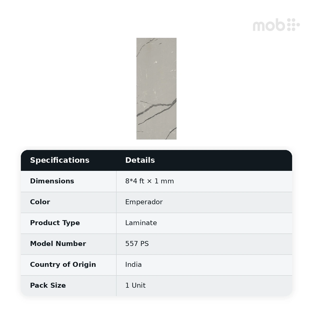 Finetouch Laminates 557 PS Emperador, 1mm, 8x4 ft - image 2