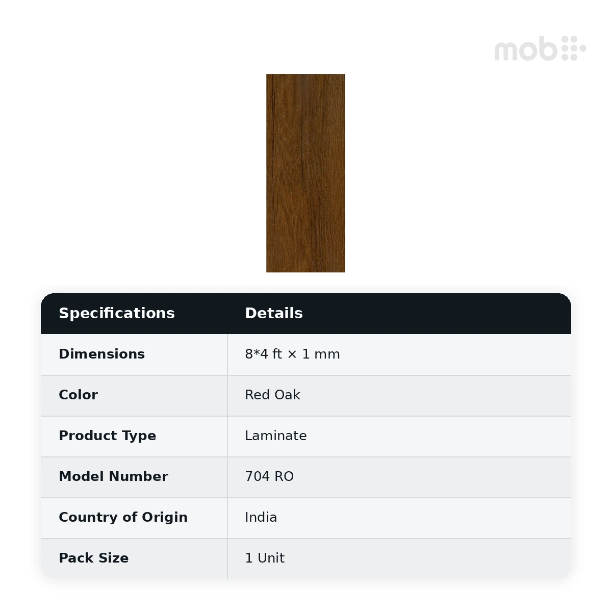 Finetouch Laminates 704 RO Red Oak, 1mm, 8x4 ft - image 2