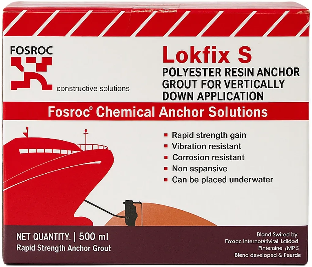Fosroc Lokfix S Polyester Resin Anchor Grout Vertical Application 500ml
