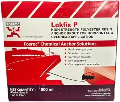 Fosroc Lokfix P Polyester Resin Anchor Grout Horizontal Application 500ml