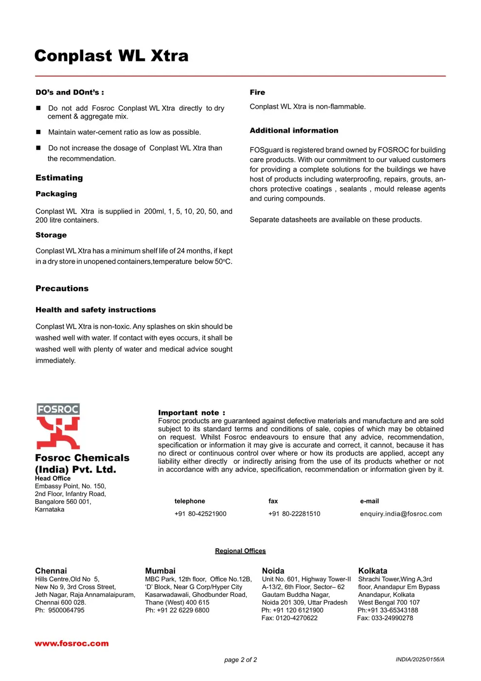 Fosroc Conplast WL Xtra Waterproofing Liquid 1 L - image 3