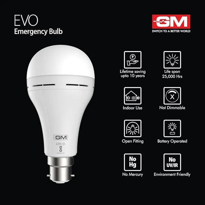 GM EVO Emergency LED Bulb 9W 6K - image 2