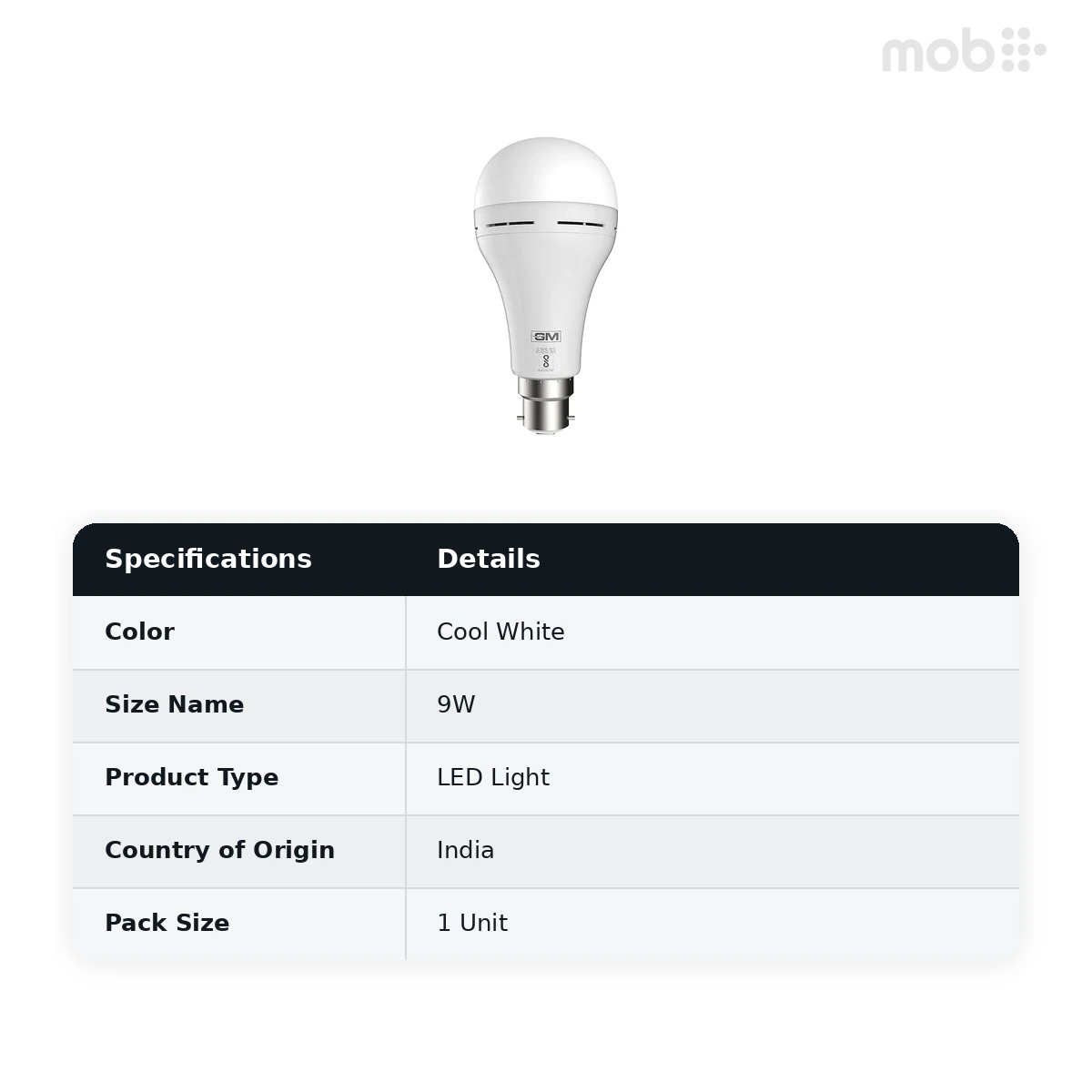 GM EVO Emergency LED Bulb 9W 6K - image 3