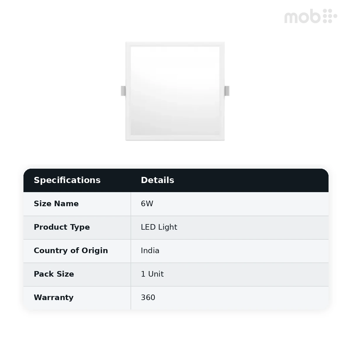 GM G-LO 3 in 1 LED Trimless Downlight 6W Square - image 2