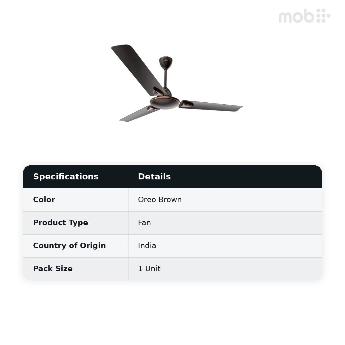 GM Nexa Oreo Ceiling Fans 1200mm Oreo Brown - image 2