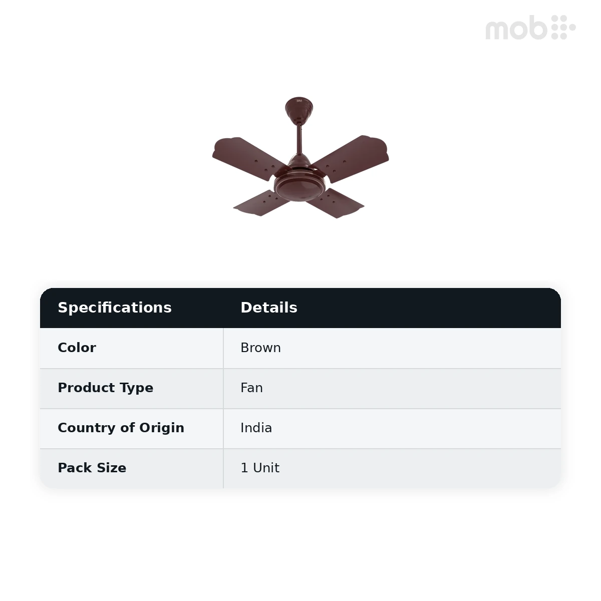 GM Speedo Ceiling Fans 600mm Brown - image 2
