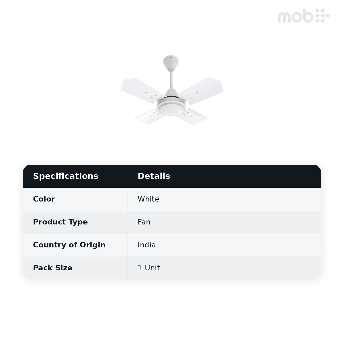 GM Speedo Ceiling Fans 600mm White - image 2