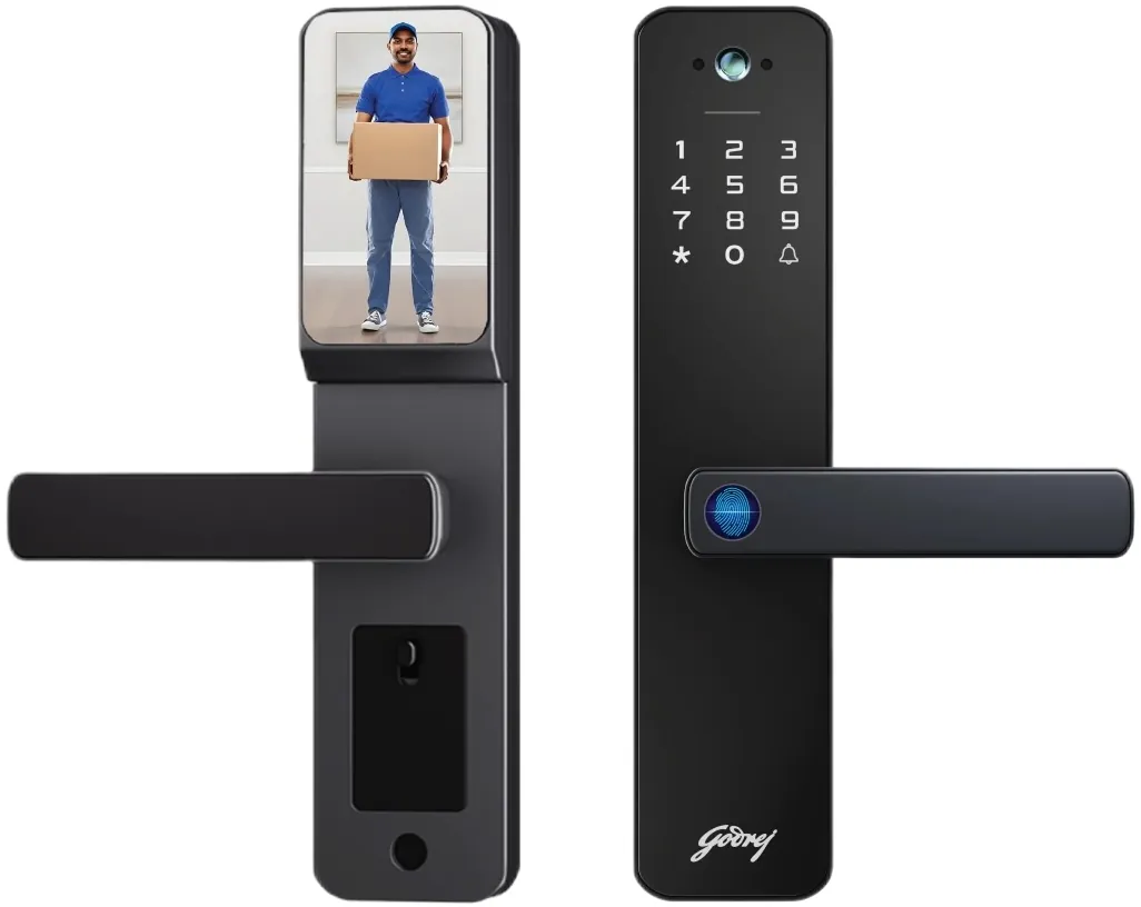 Godrej Neo Pro-View Digital Lock Black Finish Backset 60 mm Door Thickness 35-65 mm code: 9690