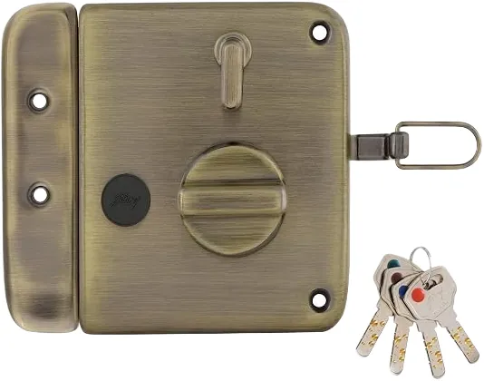Godrej Tribolt Ultra XL+ 1CK Latchbolt (Inside Opening) Antique Brass Finish Backset 60 mm code: 6087