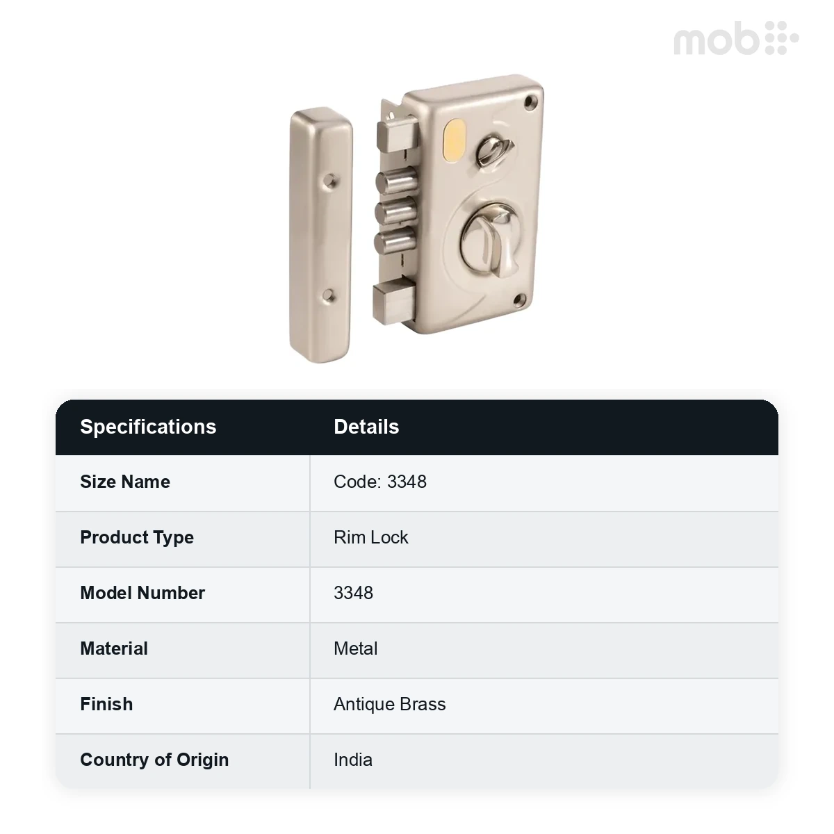 Godrej Pentabolt EXS+ 1CK Deadbolt Antique Brass Finish Backset 60 mm code: 3348 - image 2