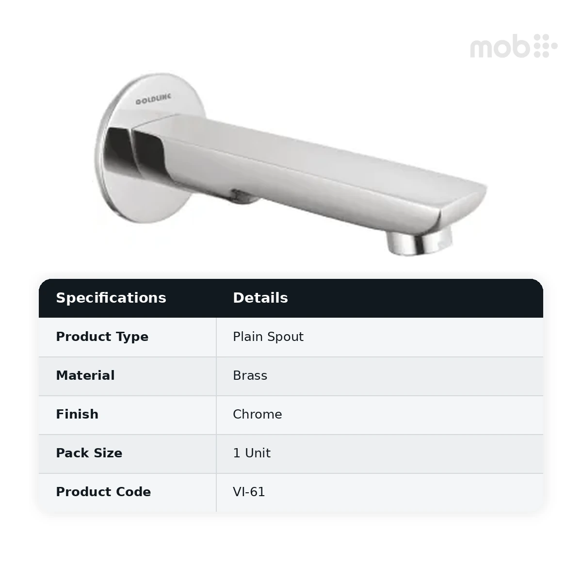 Goldline Vignet Plain Spout Chrome VI-61 - image 2