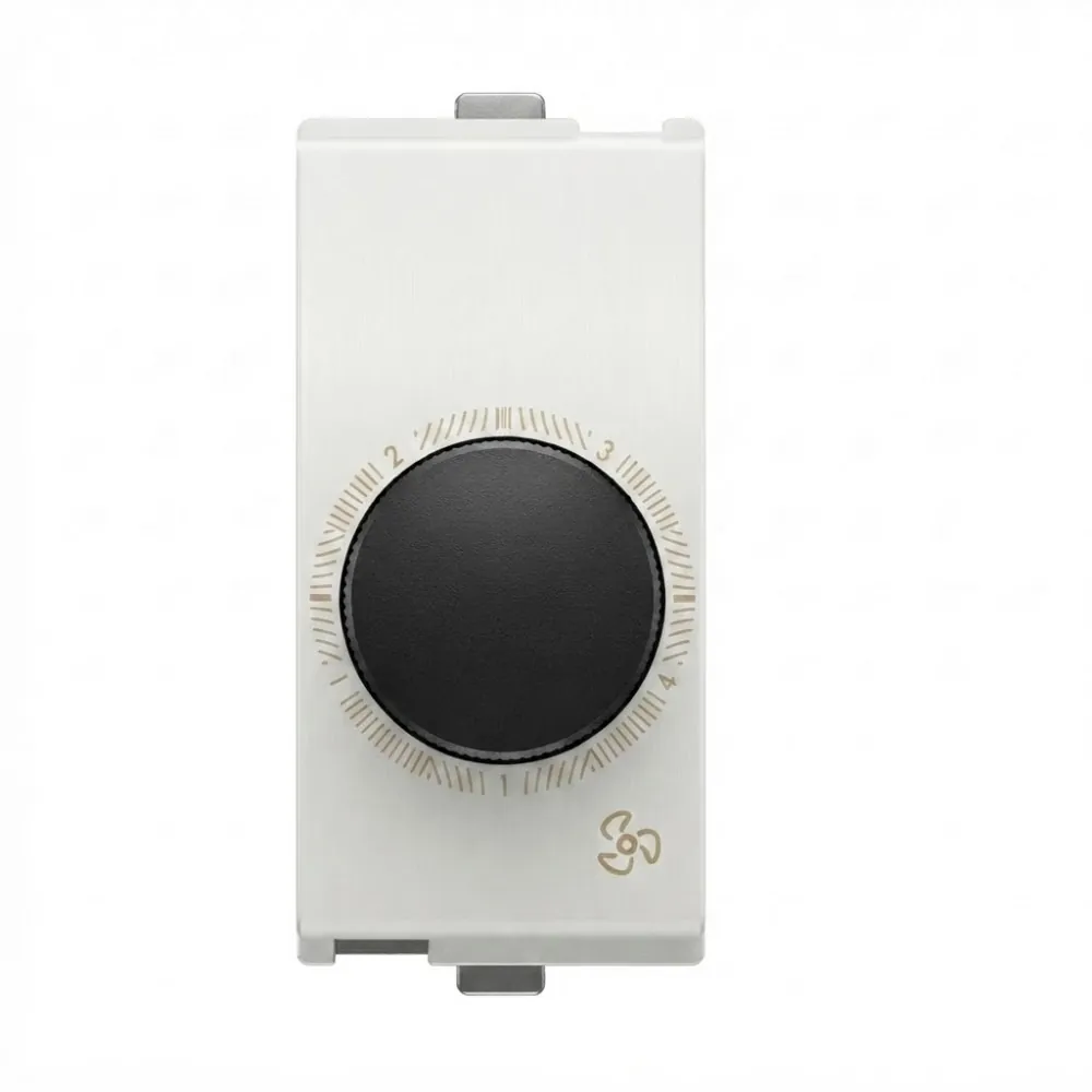 Goldmedal Curve 4 Step Regulator - Full Rotary (1M), 240V, 1 Module, White Jazz, Code: 101050