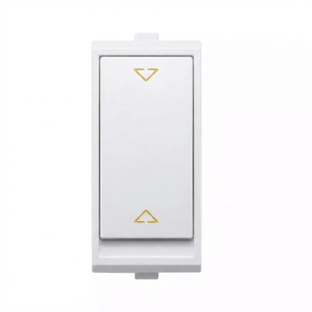 Goldmedal Nixon G-Click 2 Way Switch, 10AX, 240V, 1 Module, Absolute White, Code: 101753