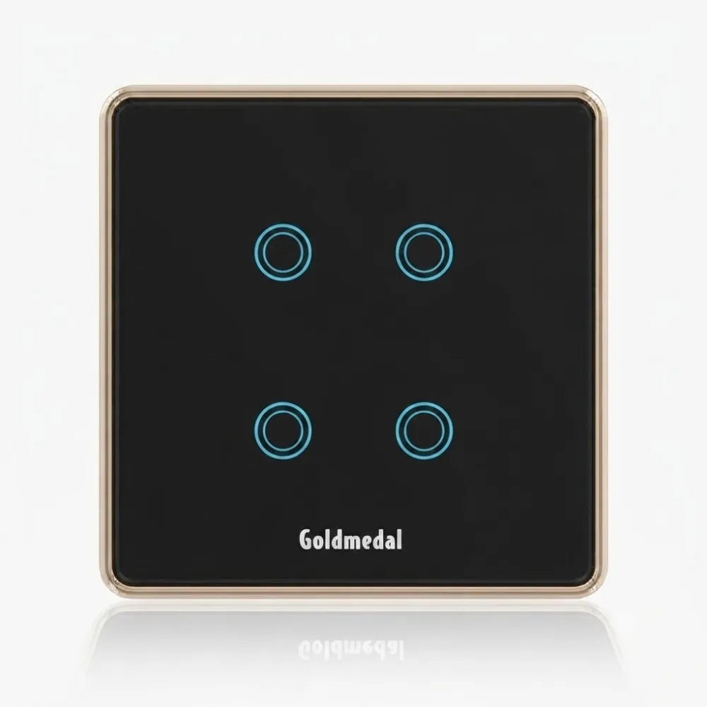 Goldmedal Nixon i-Touch - Wi-Fi 4 Switch (with Glass Plate), 240V, 4 Module, Code: 102920
