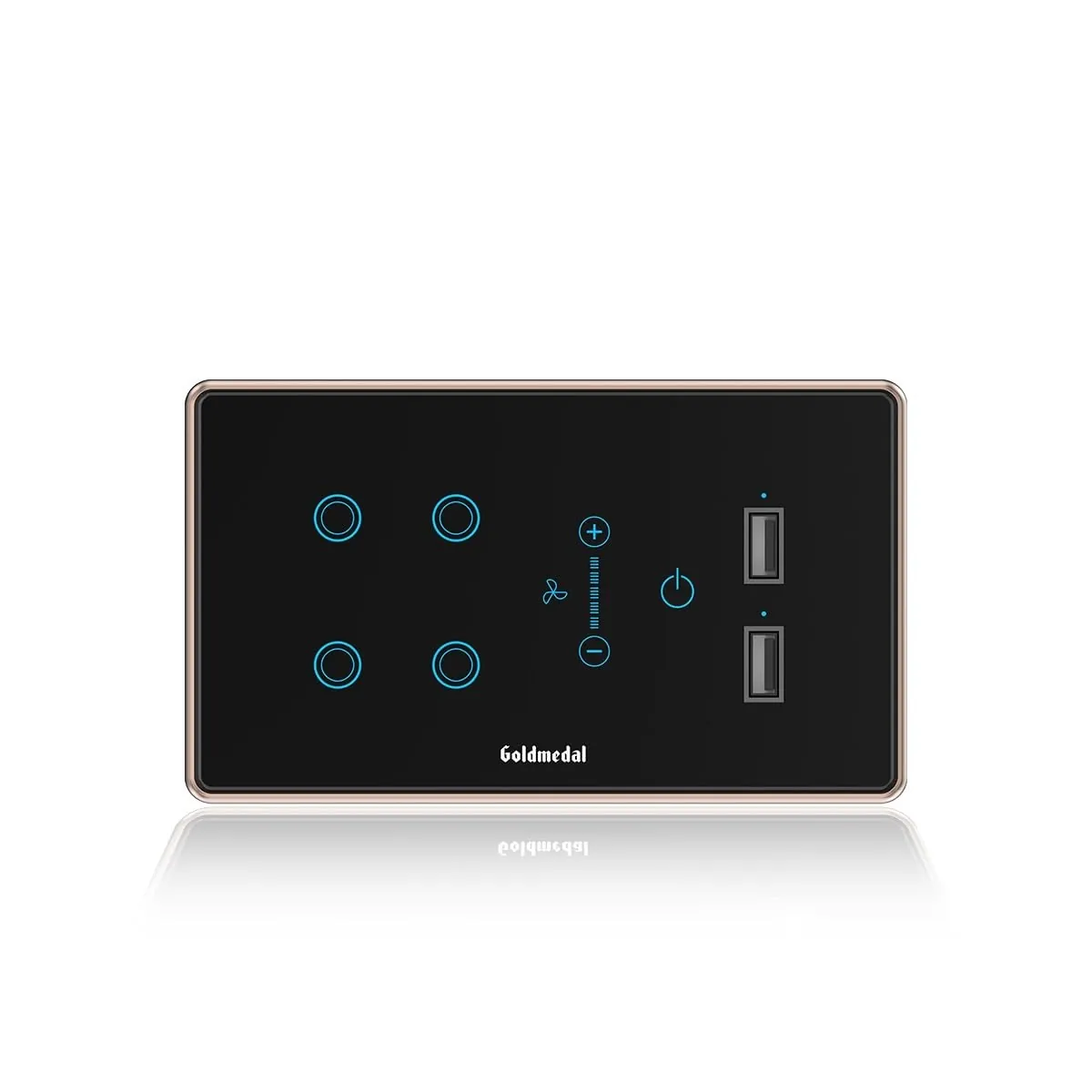 Goldmedal Nixon i-Touch - Wi-Fi 4 Switch + Fan Regulator, 240V, 4 Module, Code: 104924