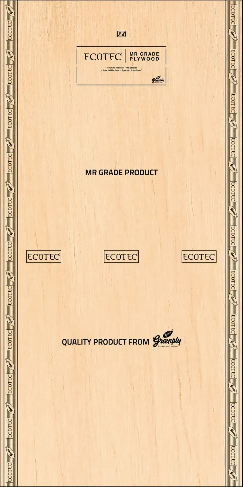 GreenPly EcoTec MR Plywood Thickness : 6mm Size : 8x4 Feet 5 Year Warranty