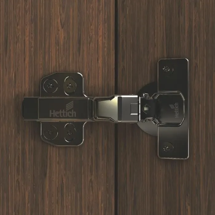 Hettich Auto Closing Onsys Magma Black Hinge - 25mm - 0 Crank with 4 mounting plate code: 9354033 - image 1