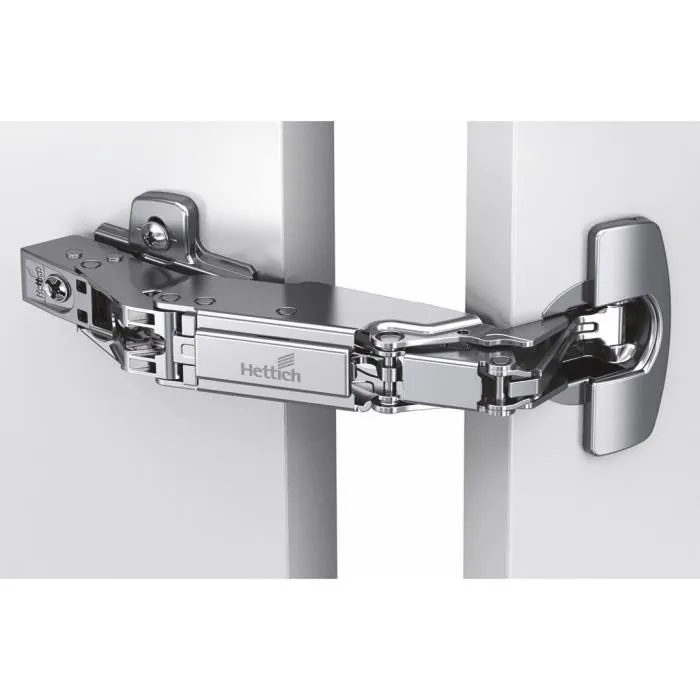 Hettich Soft-Close Sensys 8657i Hinge - TH52 - Base 12.5 (Crank 0°) with Mounting Plate (D 0 mm), Article 9243040