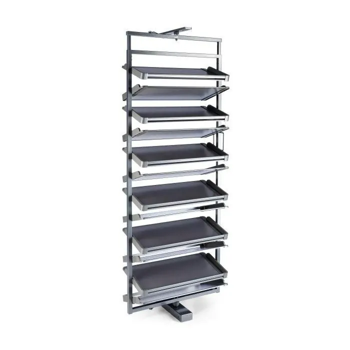 Hettich 360° Shoe Rack 4 Tier Frame Grey Finish, Article 9339670