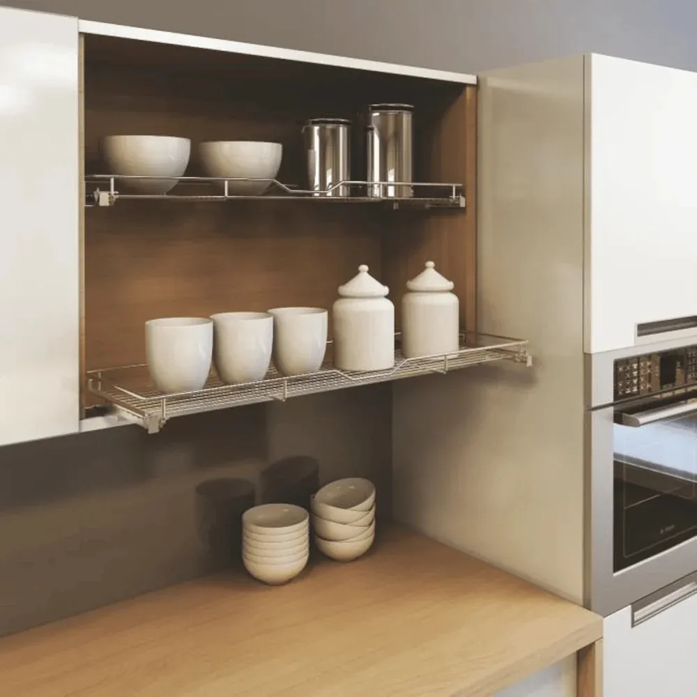 Hettich Pull Out Shelf Wall Unit Cabinet 600 mm W 536 x D 250 x H 41 mm, Article 9209343