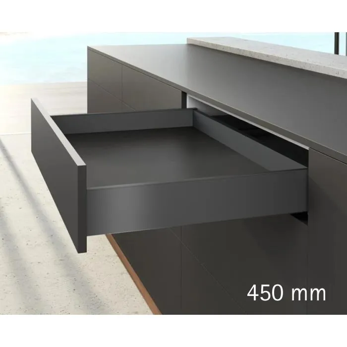 Hettich AvanTech YOU Drawer System, Anthracite, 450 mm, H101, 70 kg, Code 9307369