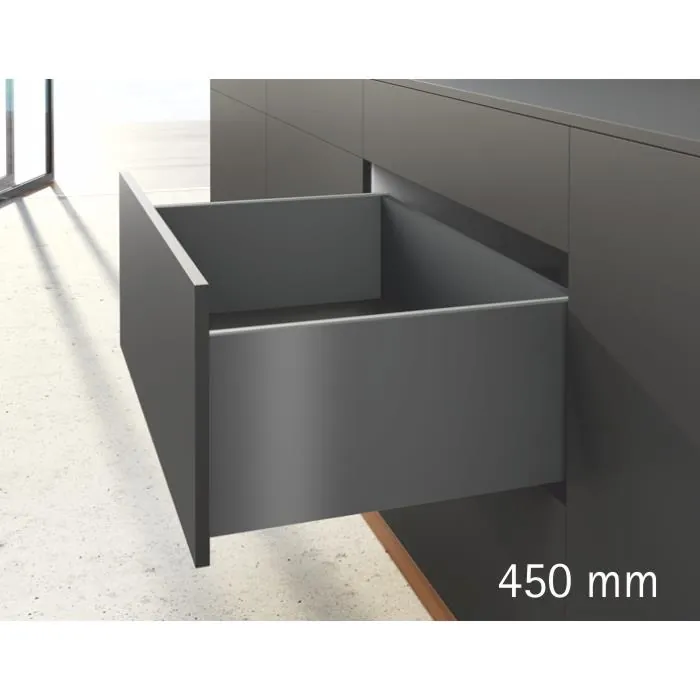Hettich AvanTech YOU Drawer System, Anthracite, 450 mm, H251, 70 kg, Code 9307381