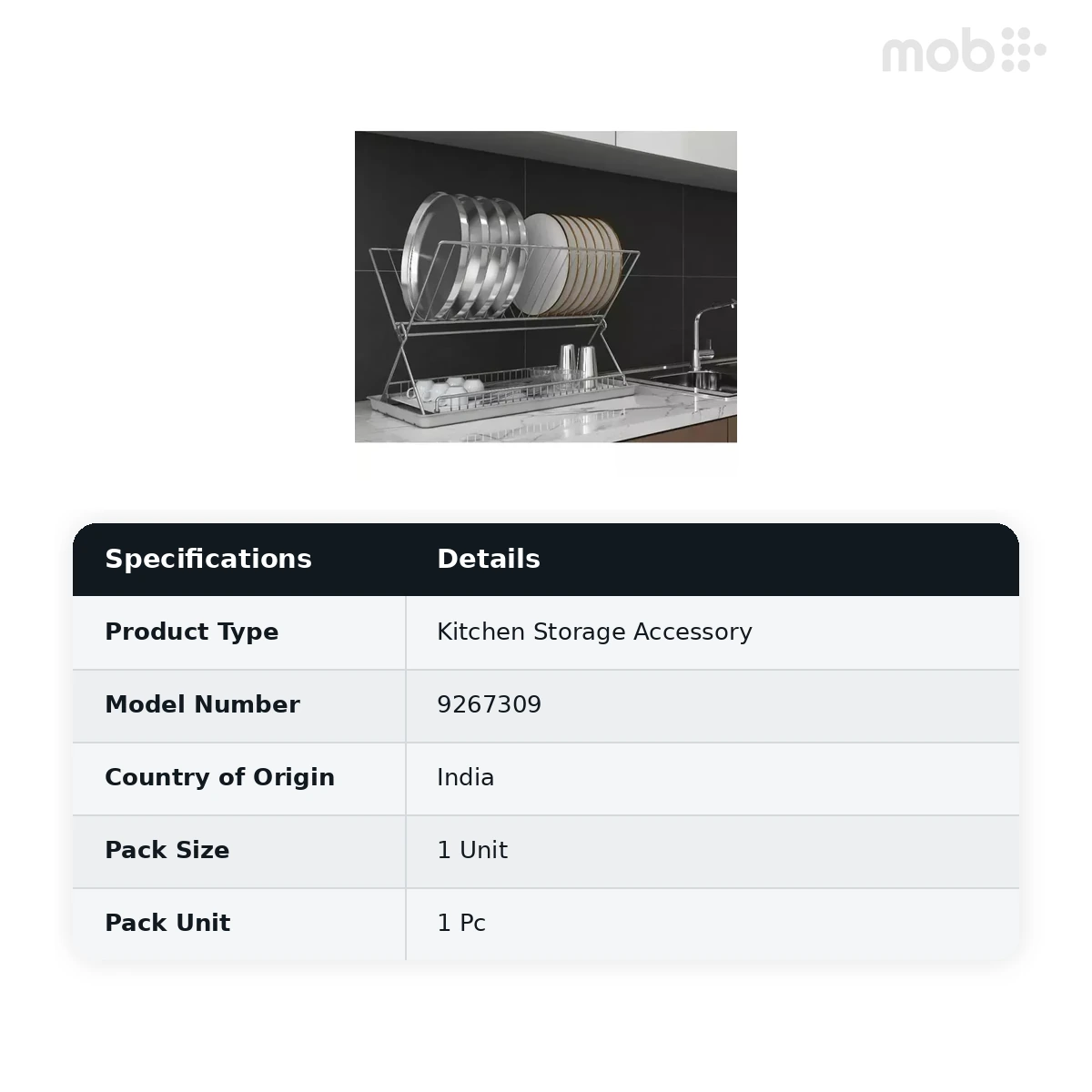 Hettich Acrylic Sheet Portable Drainer code: 9267309 - image 2