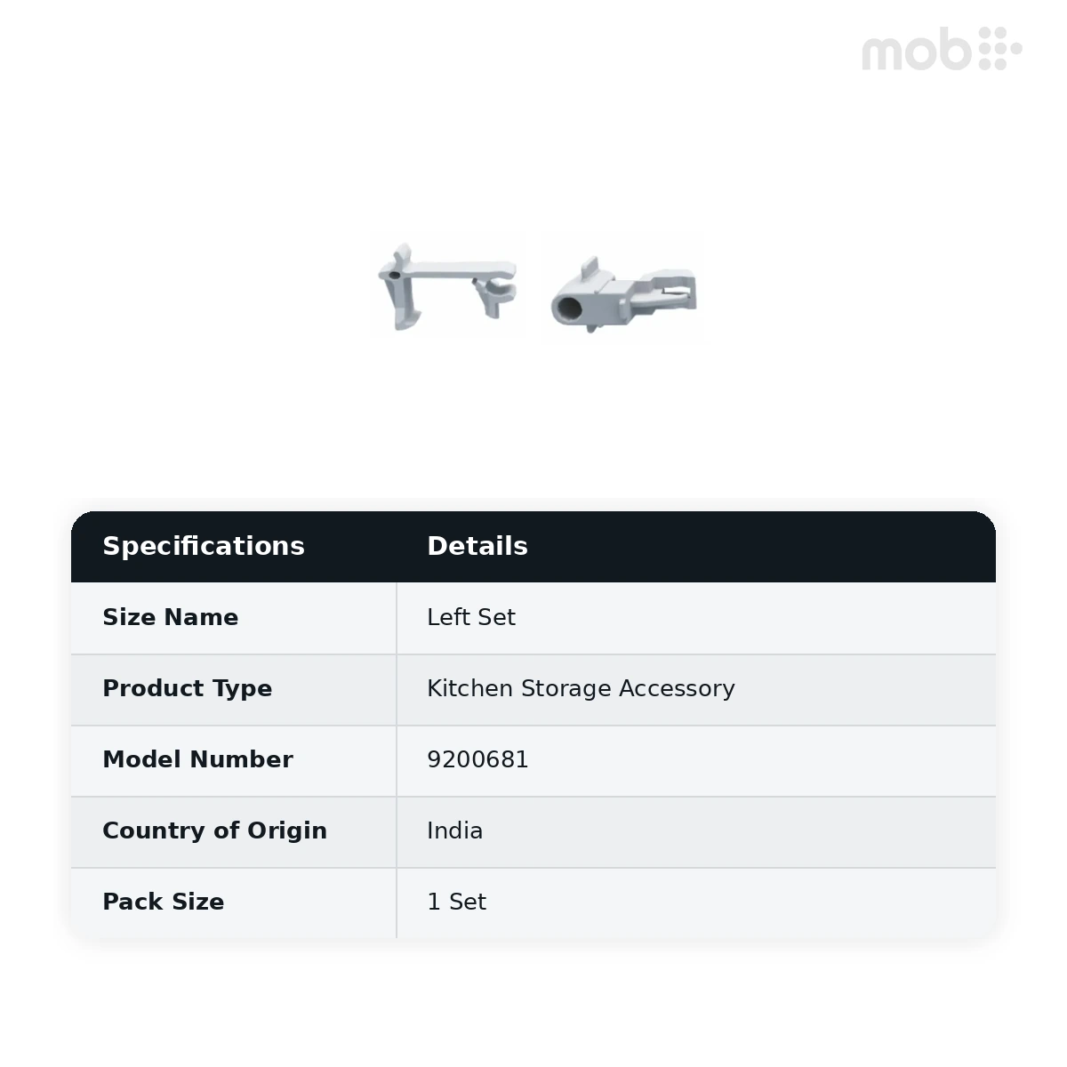 Hettich Cargo IQ 200 Series Clamp for Quadro Left Set code: 9200681 - image 2