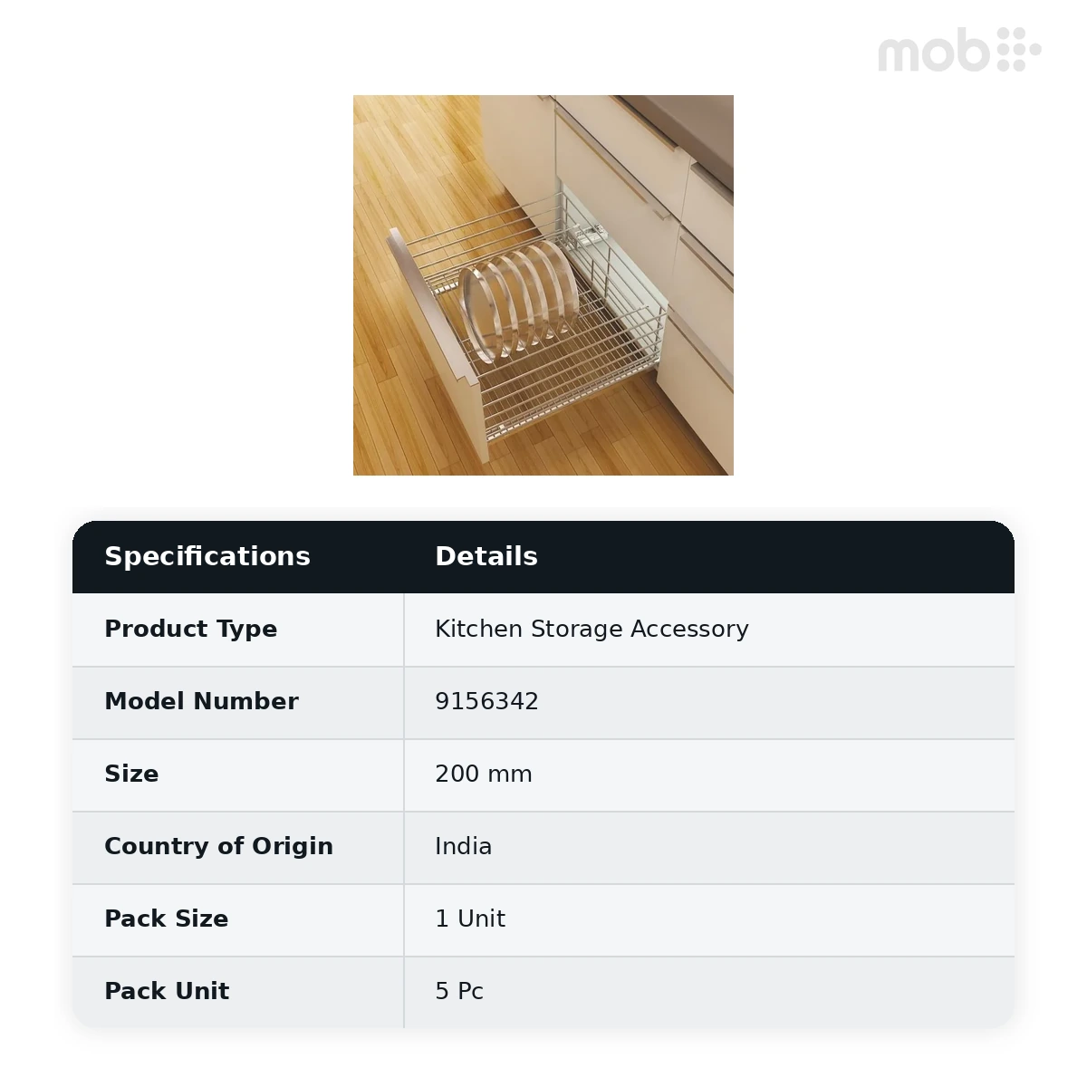 Hettich CargoTech Thali Inlet Height 200 mm code: 9156342 - image 2
