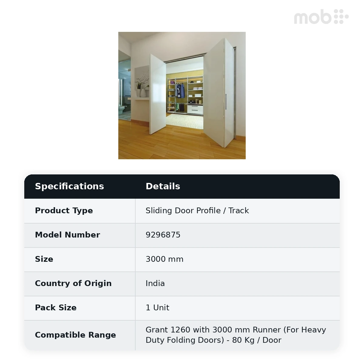 Hettich Guide profile, 3000 mm code: 9296875 - image 2